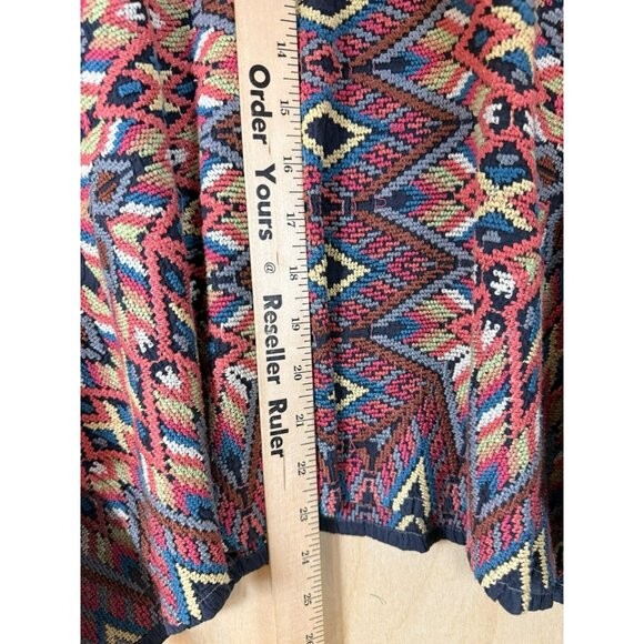 Johnny Was Moni Cupro Blouse Multi Color With Intricate Embroidery Boho Size Med - Picture 10 of 14